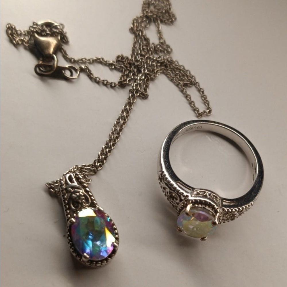 Mercury Mystic Topaz Platinum Matching Set